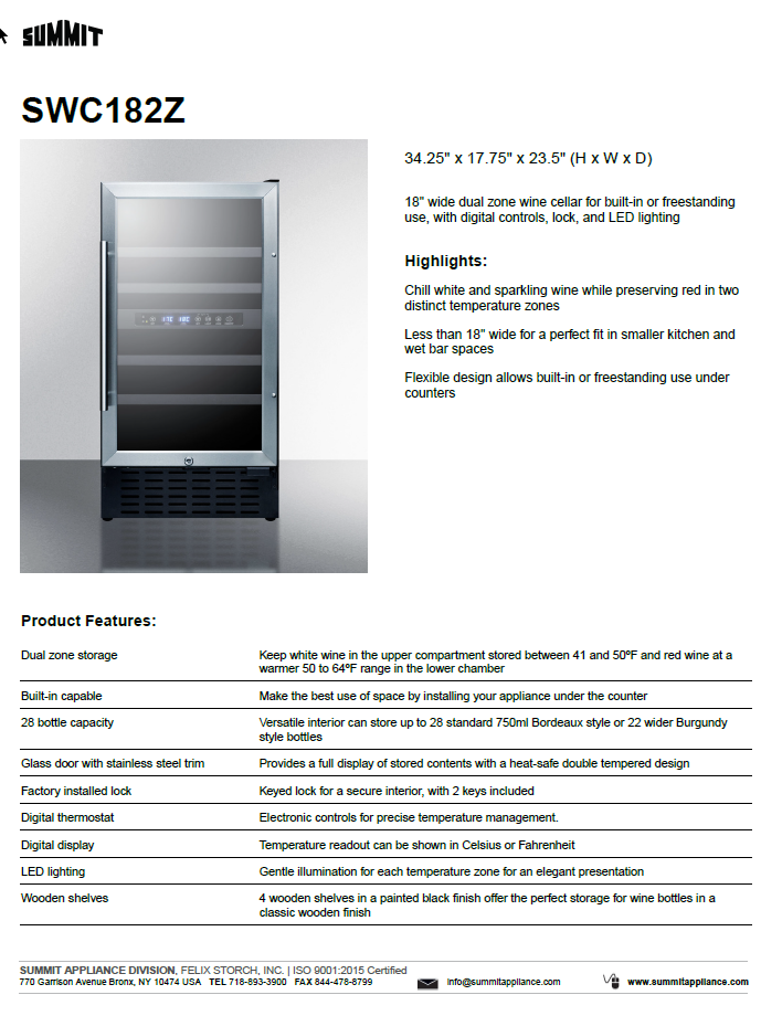 Specs Sheet