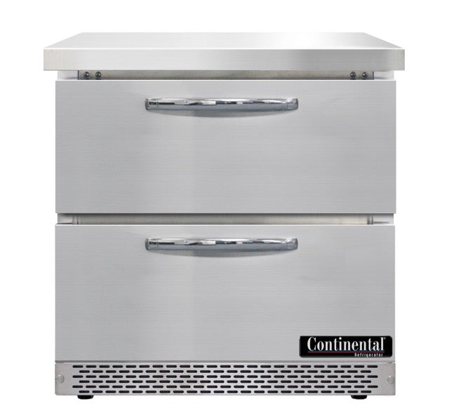 Continental Refrigerator 32" Worktop Freezer with 2 Drawers