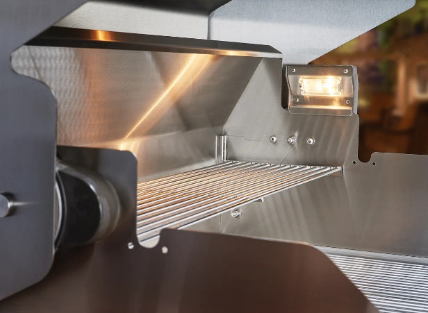 Crown Verity IBI30NG-LT Infinite Series 30" Built-In Grill with Roll Dome, Bun Rack with Lights, Gas