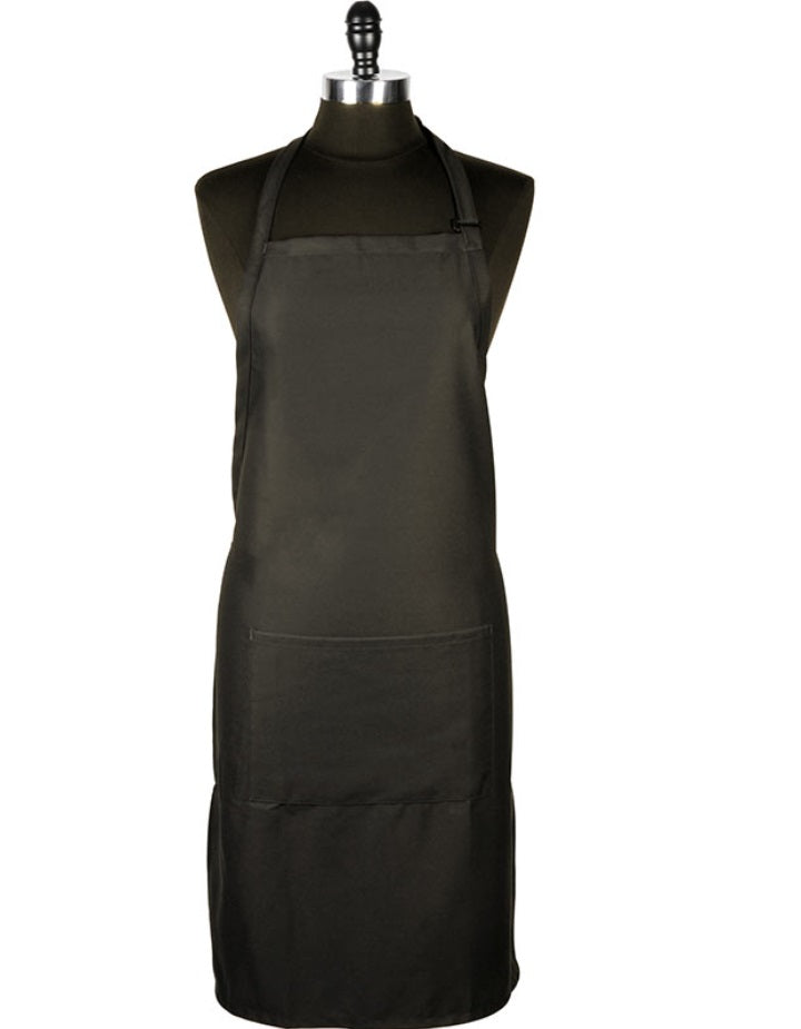 Mercer Culinary Bib Apron with Pocket, Black