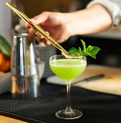 Final Touch  Cocktail Garnish Tweezers - Brass Finish