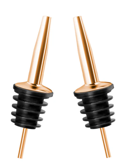 Final Touch Liquor Bottle Pourers - Copper Finish - Set of 2
