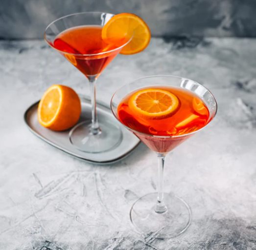 Final Touch Martini Lead-Free Crystal Glasses - Set of 2