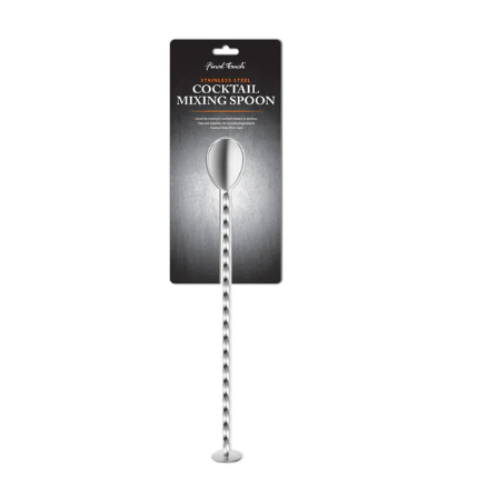 Final Touch Cocktail Mixing Spoon, Stainless Steel