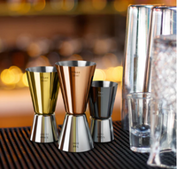 Final Touch Metal Double Jigger 3 Piece Set