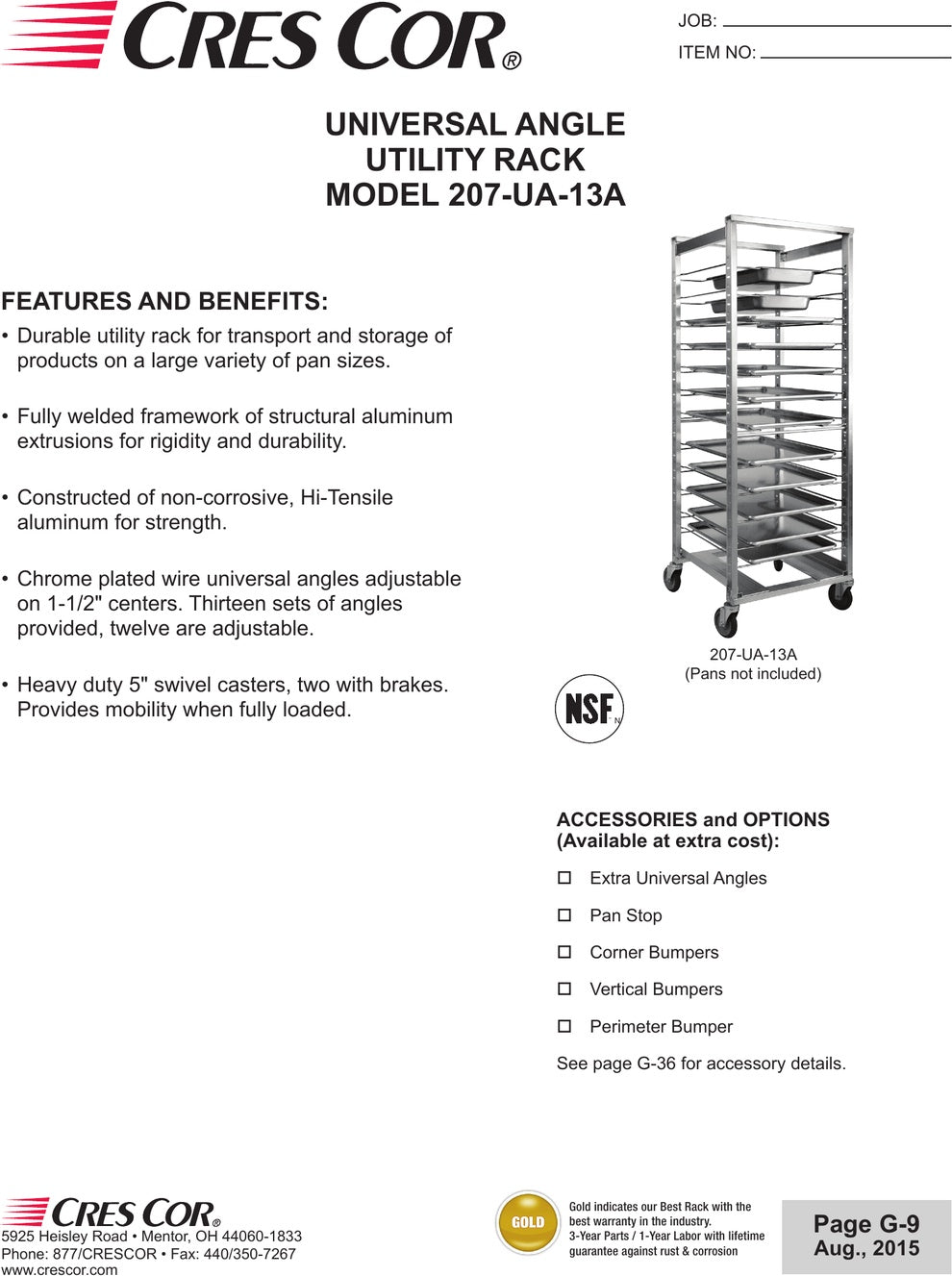 Spec Sheet