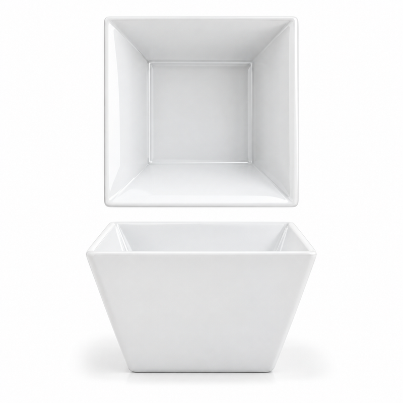 Front Of The House Kyoto 14 Oz Tall Square Bowl, White 12 /Case
