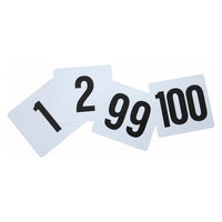 Winco Table Number Signs For 1 - 100, 4" x 3.75"
