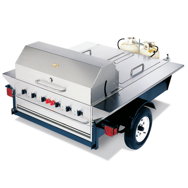 Crown Verity 69" Tailgate BBQ / Charbroiler with Storage Compartments, Propane