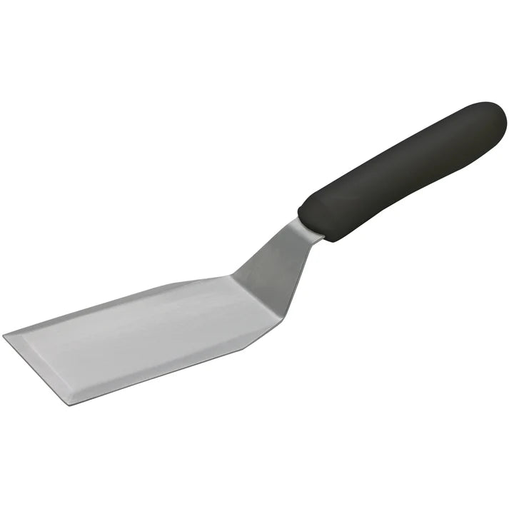Winco 6" x 3" Offset Hamburger Turner, Black Handle