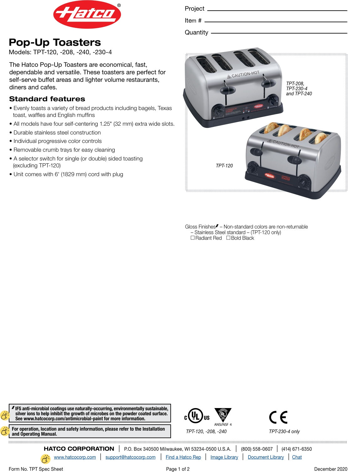 Spec Sheet