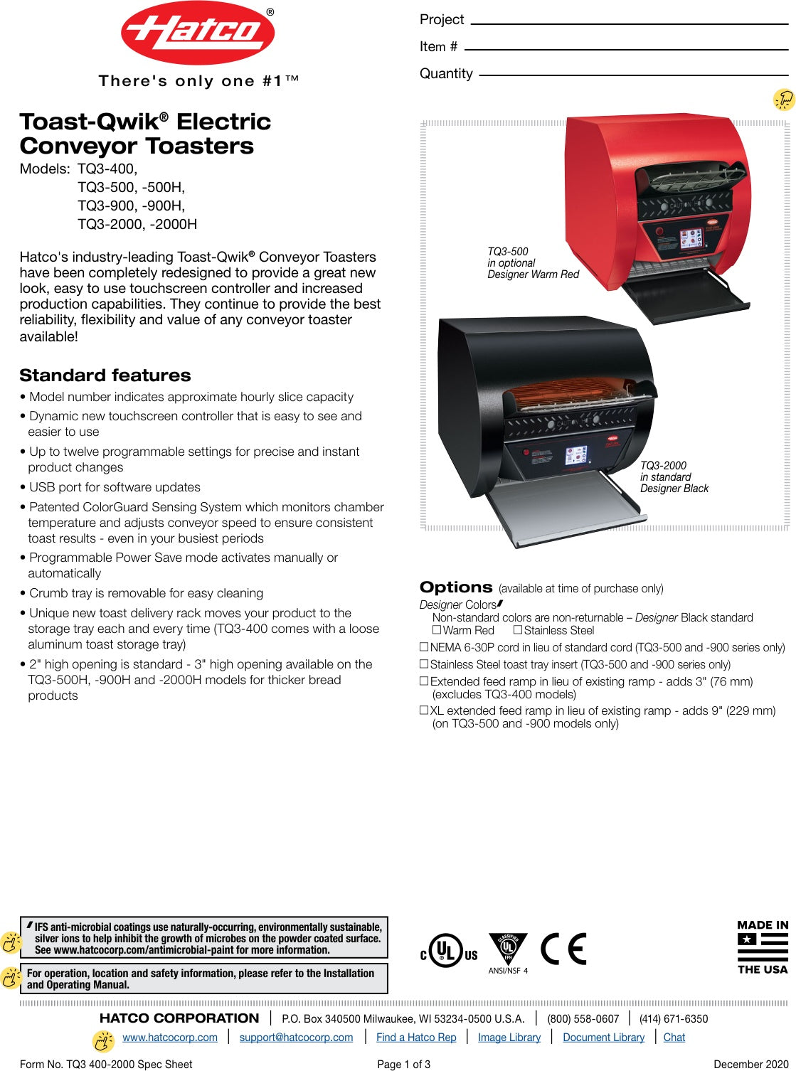 Spec Sheet
