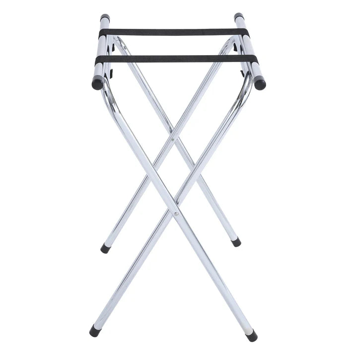 Winco Folding Tray Stand, 31" Height, Chrome Steel