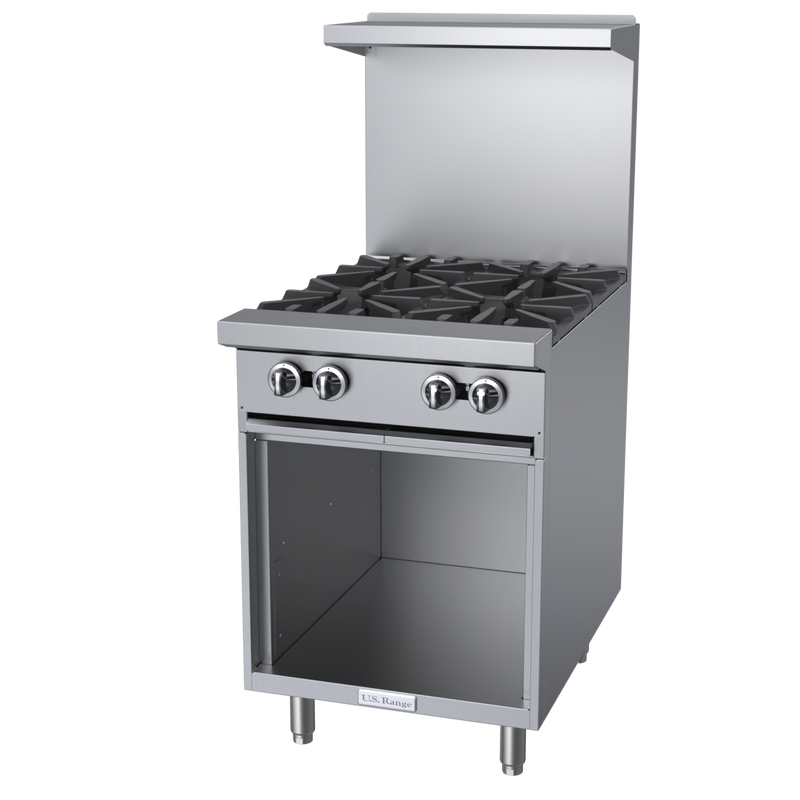 Garland U Series 24" Range 4 Burner with Storage Base Natural Gas 128,000 BTU