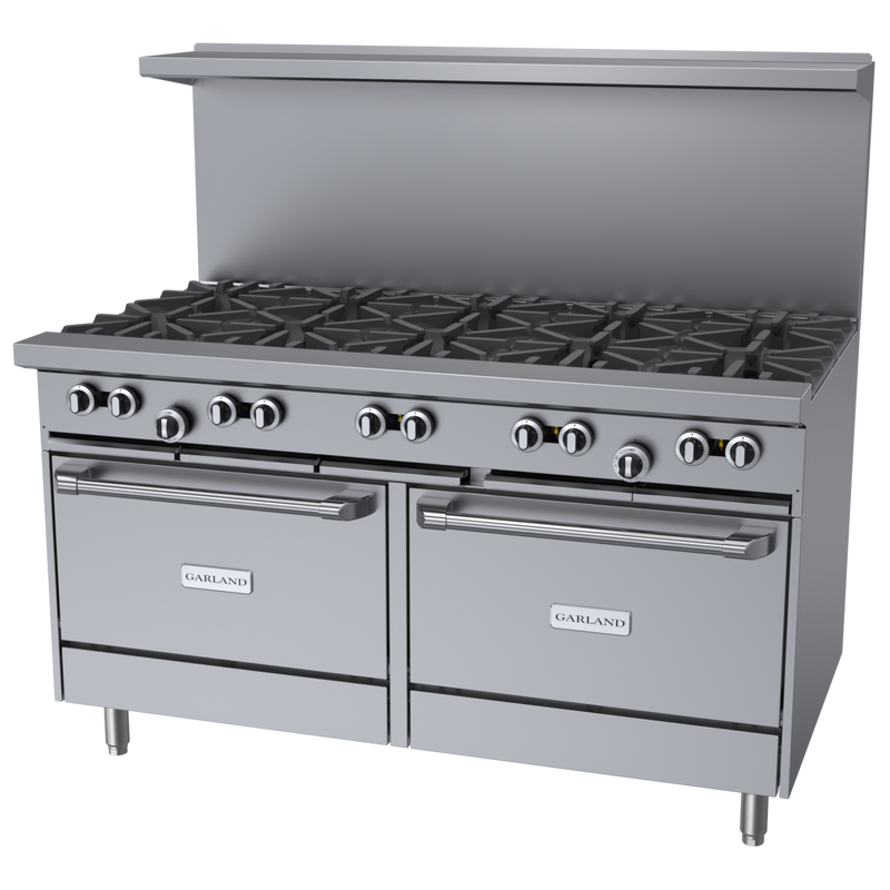 Garland U Series 60" Range with 10 Burners and 2 Standard Ovens Natural Gas 396,000 BTU