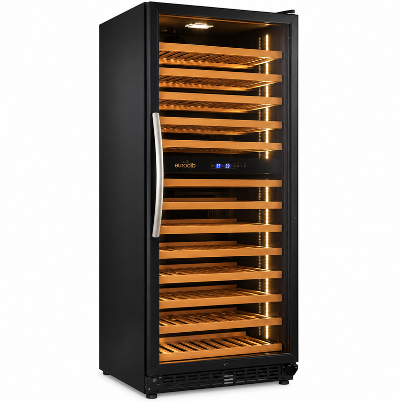 Eurodib 29" Dual Zone Wine Cooler with 170 Bottle Capacity & 1 Glass Door
