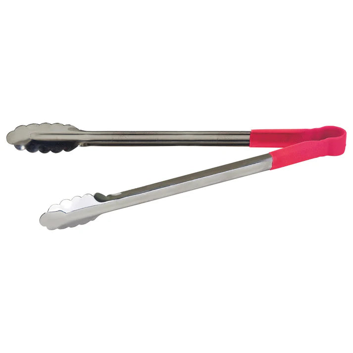 Winco 16" Utility Tongs, Red Handle - UTPH-16R