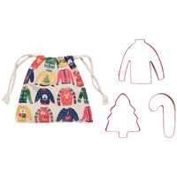 Jubilee Ugly Christmas Sweater Cookie Cutter, Set of 3