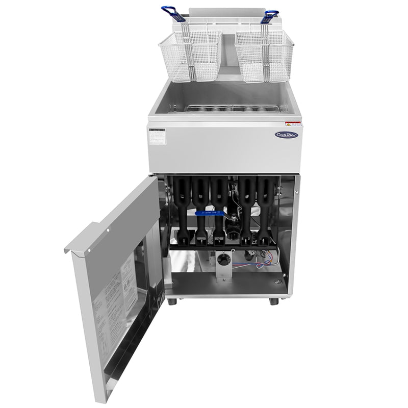 Atosa 75 lb Floor Fryer Natural Gas 170,000 BTU