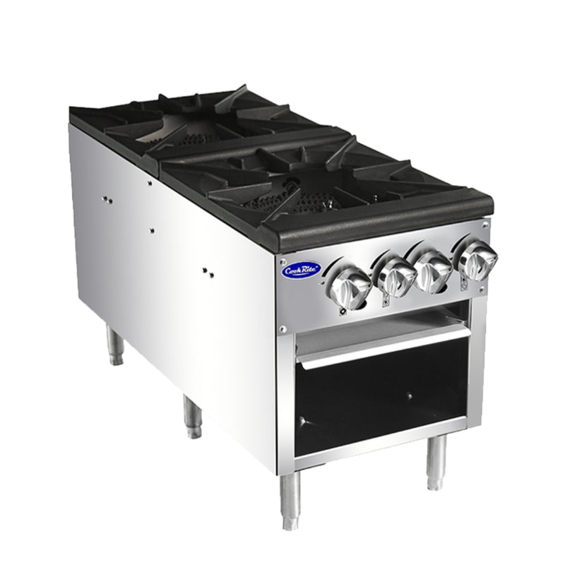 Atosa CookRite 2 Burner Stock Pot Range Natural Gas 160,000 BTU