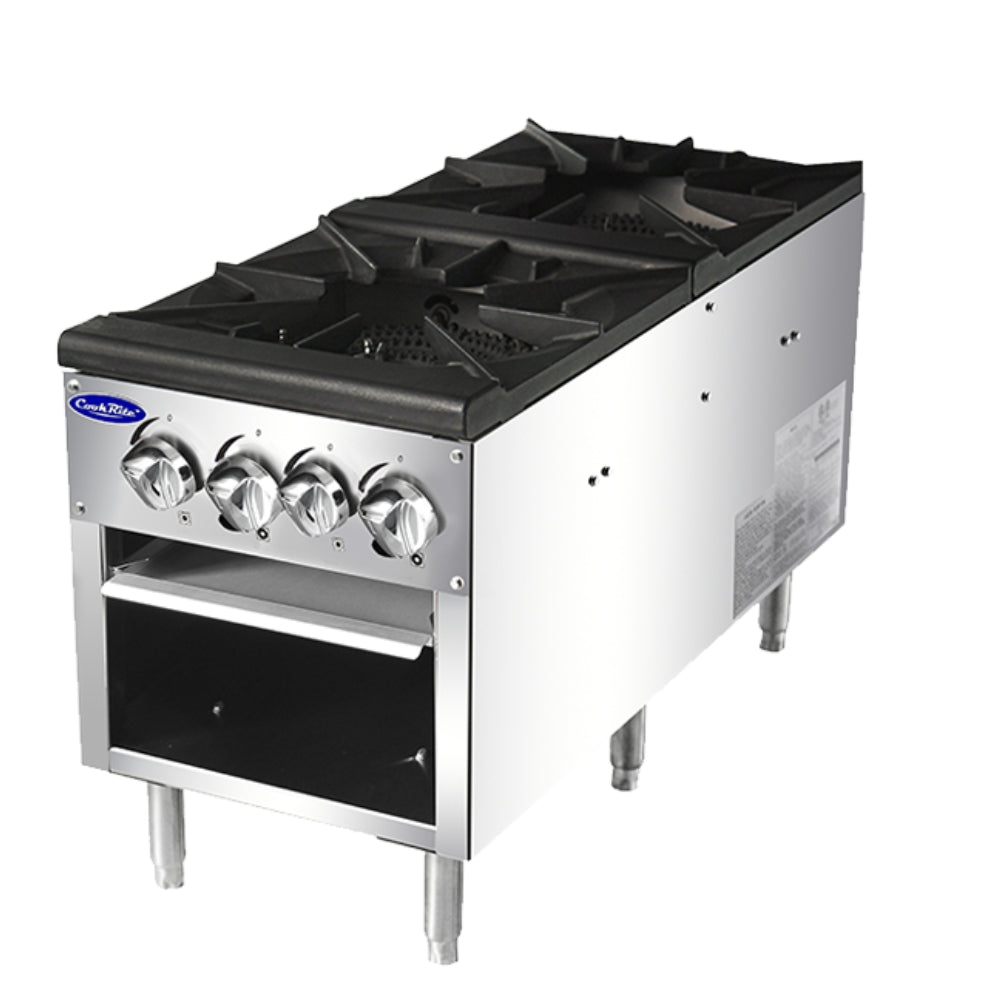 Atosa CookRite 2 Burner Stock Pot Range Natural Gas 160,000 BTU