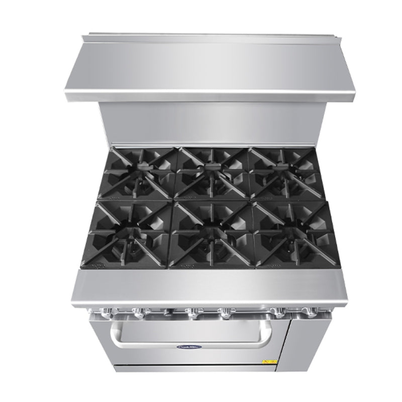 Atosa AGR-6B-NG 36" Range with 6 Burners & Oven Natural Gas 192,000 BTU