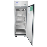 Atosa MBF8004GR 28" Reach-In Fridge with 1 Solid Door & Top Mount Compressor