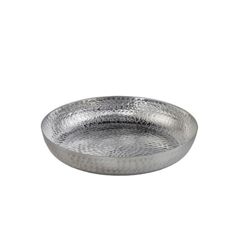 American Metalcraft 14" Silver Hammered Aluminum Seafood Tray