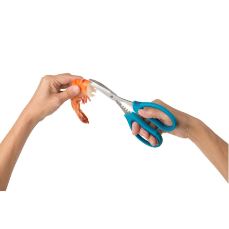 Trudeau Seafood Sheers, Blue Handle