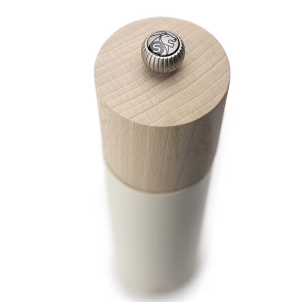 Peugeot Boreal 8" Beech Wood Salt Mill, Feather White