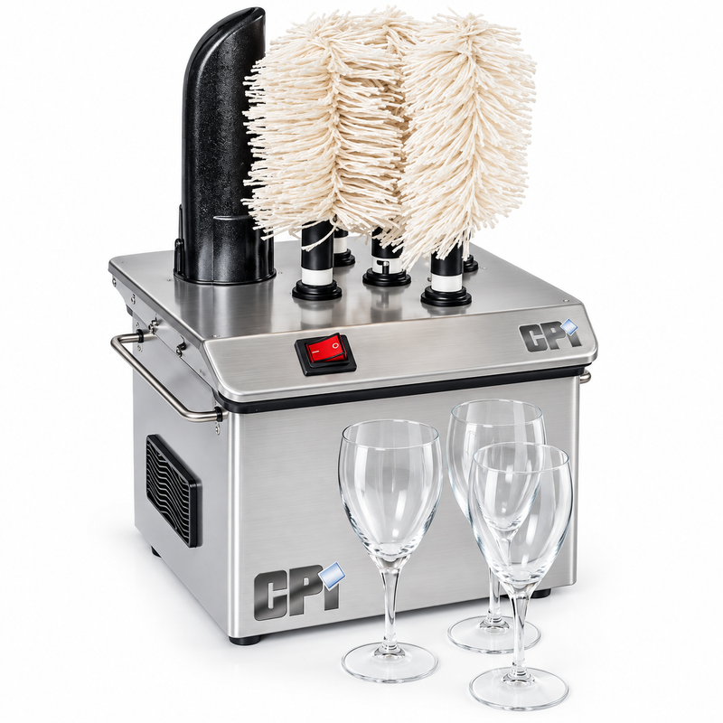 CPI Glass Dryer &  Polisher Steam shine Pro, Silver
