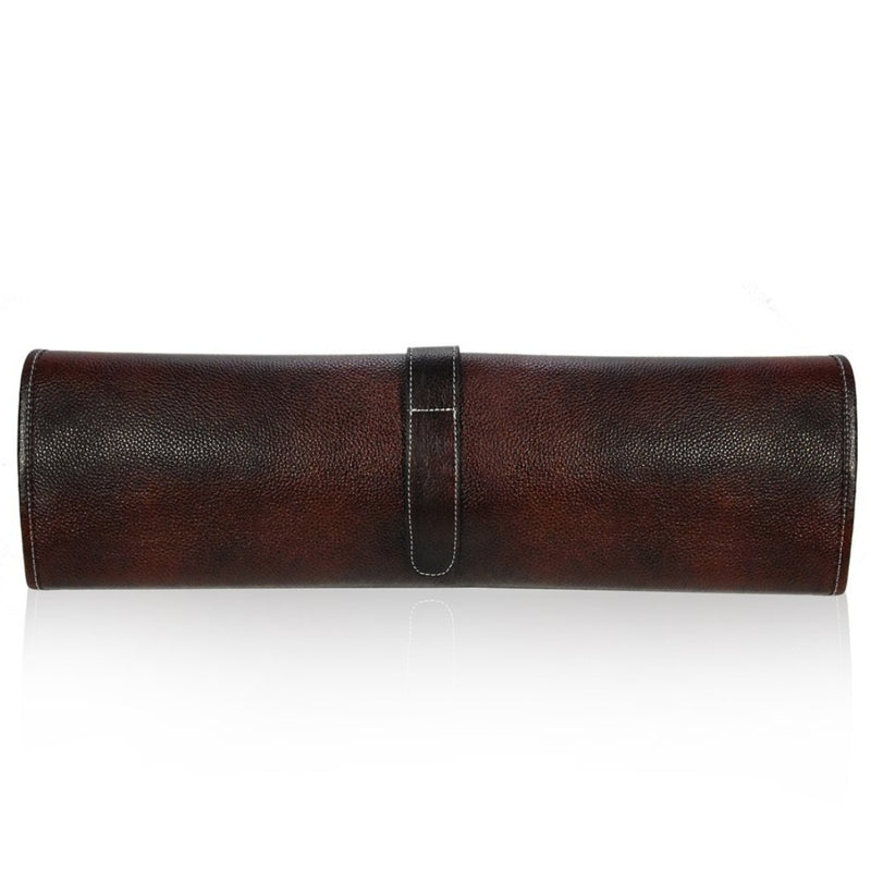 Boldric 8 Pocket Canvas Knife Roll, Brown