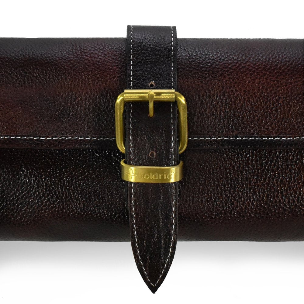 Boldric 8 Pocket Canvas Knife Roll, Brown