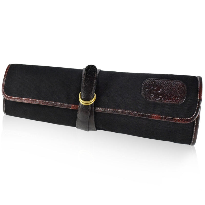 Boldric 7 Pocket Canvas Knife Roll, Black