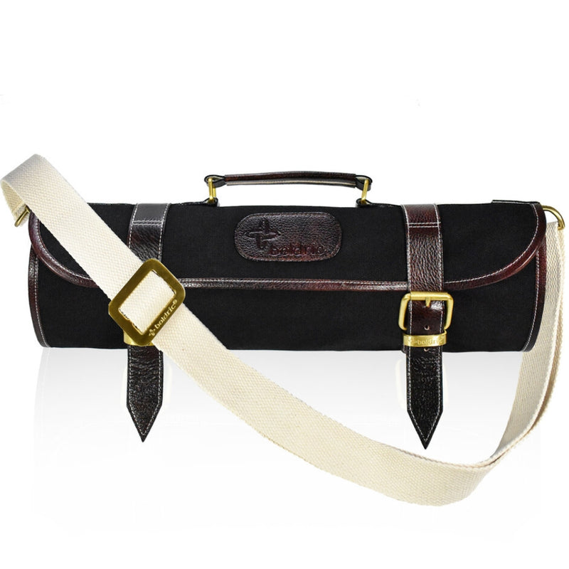 Boldric 9 Pocket Canvas Knife Bag, Black