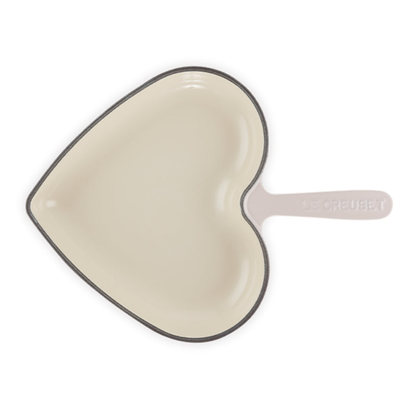 Le Creuset 12" Heart Skillet, Shell Pink
