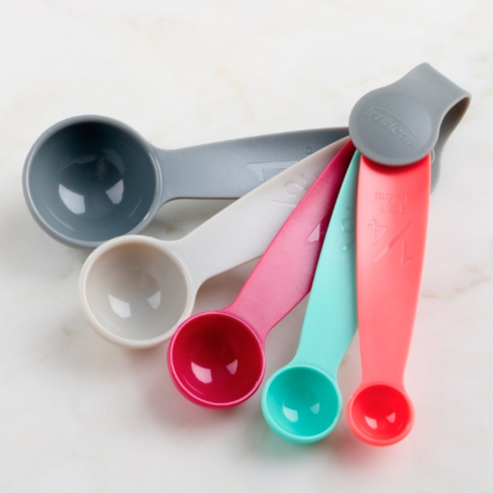 Trudeau 5 Piece Measuring Spoons Set, Assorted Colors
