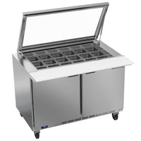 Beverage-Air 48" Sandwich / Salad 18 Pan Refrigerated Megatop Prep Table with 2 Doors