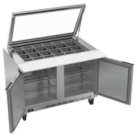 Beverage-Air 48" Sandwich / Salad 18 Pan Refrigerated Megatop Prep Table with 2 Doors