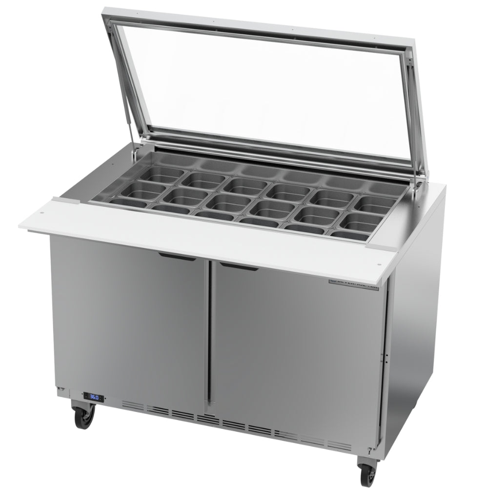 Beverage-Air 48" Sandwich / Salad 18 Pan Refrigerated Megatop Prep Table with 2 Doors