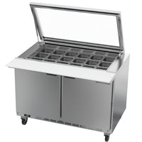 Beverage-Air 48" Sandwich / Salad 18 Pan Refrigerated Megatop Prep Table with 2 Doors