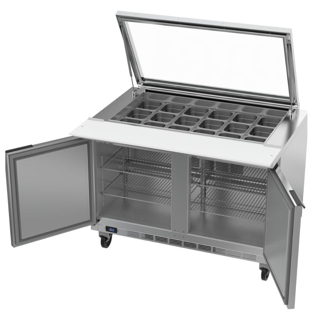 Beverage-Air 48" Sandwich / Salad 18 Pan Refrigerated Megatop Prep Table with 2 Doors