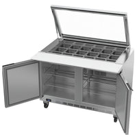 Beverage-Air 48" Sandwich / Salad 18 Pan Refrigerated Megatop Prep Table with 2 Doors
