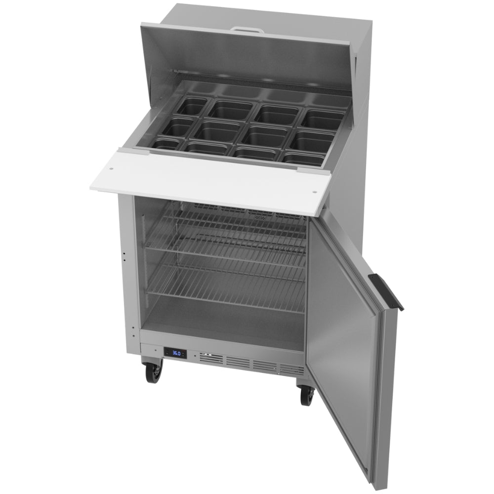 Beverage-Air 27" Sandwich / Salad 12 Pan Refrigerated Prep Table with 1 Door