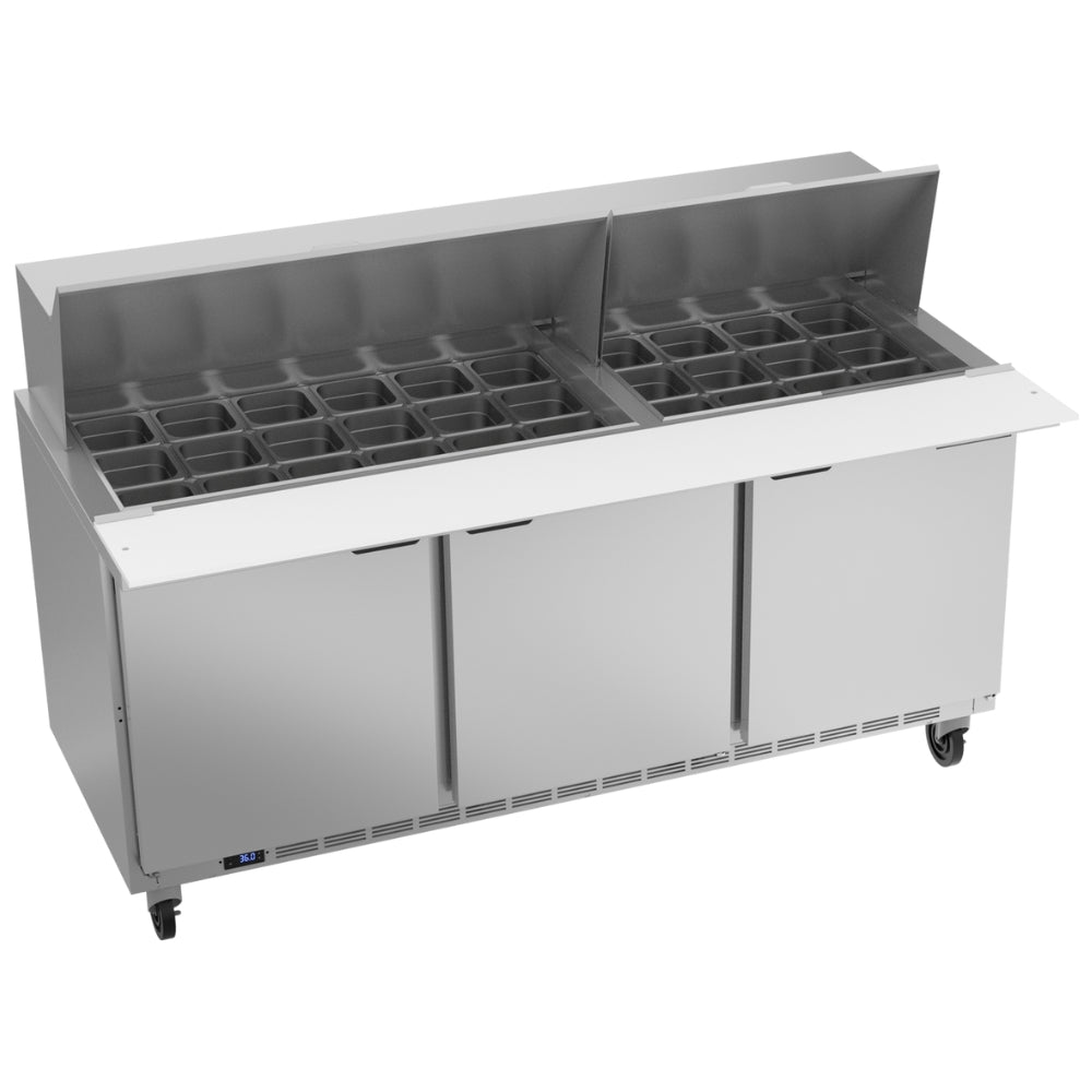 Beverage-Air 72" Sandwich/Salad Refrigerated Prep Table with 3 Doors