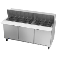 Beverage-Air 72" Sandwich/Salad Refrigerated Prep Table with 3 Doors