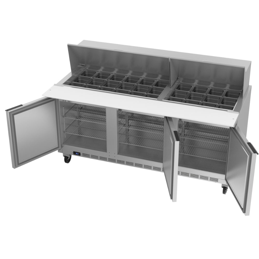 Beverage-Air 72" Sandwich/Salad Refrigerated Prep Table with 3 Doors