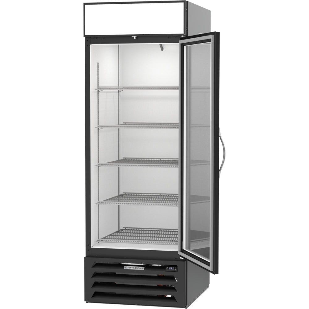 Beverage-Air 27" Merchandiser Refrigerator with 1 Glass Door, Black Exterior