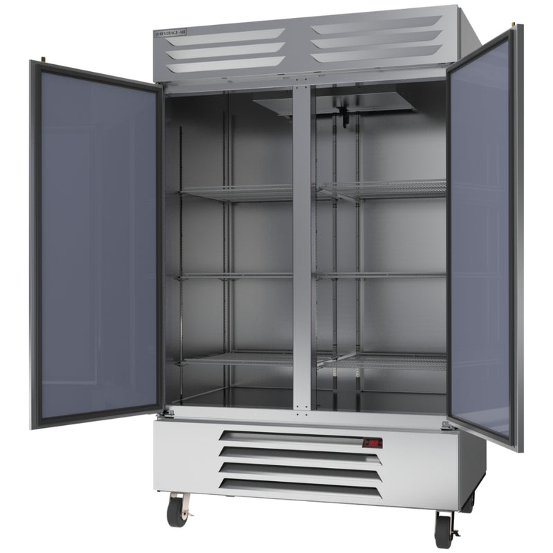 Beverage-Air 52" Reach-In Refrigerator 2 Solid Door with Bottom Mount Compressor