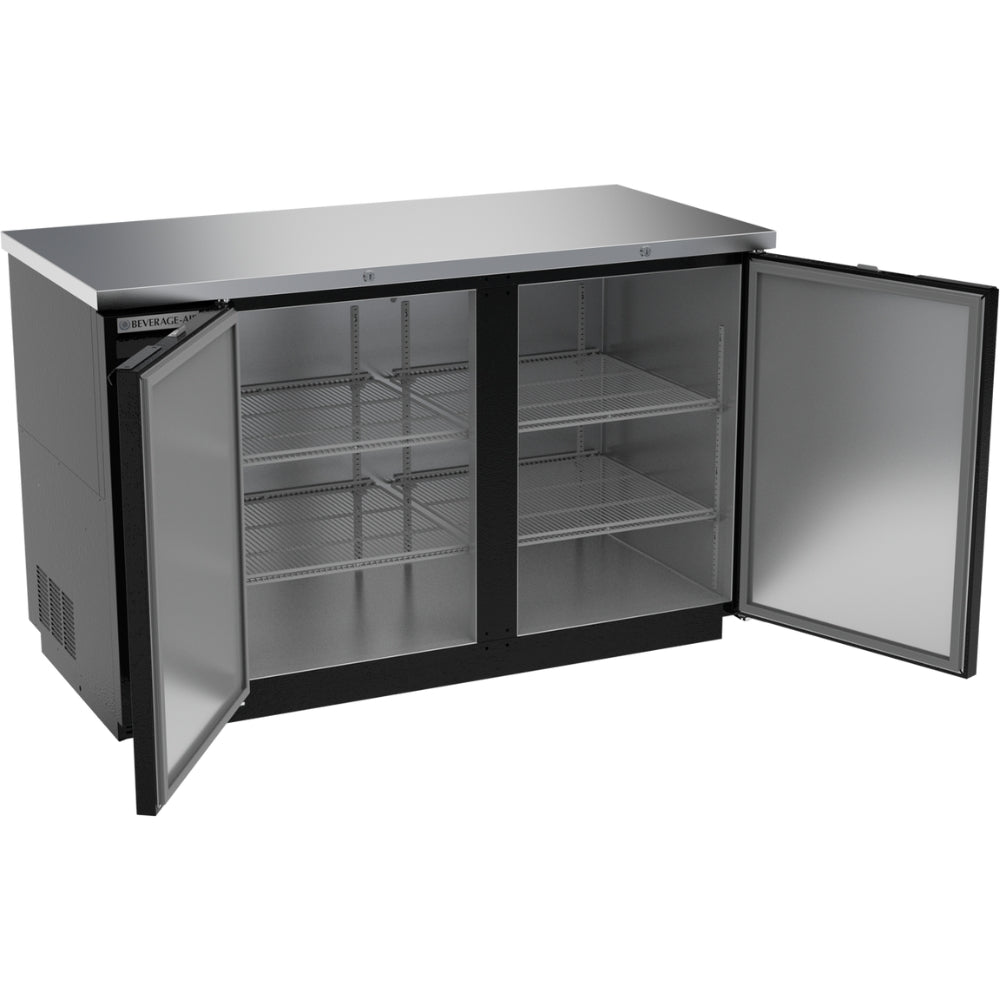 Beverage-Air 59" Back Bar Refrigerator with 2 Solid Doors